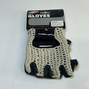 PTI Hydrogen Mesh Leather Bike Fingerless Cycling Gloves Padded Palm